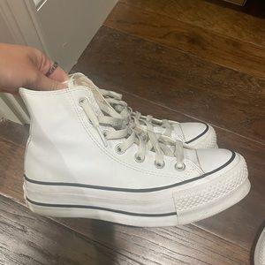 White platform converse